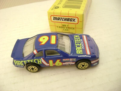 1993 MATCHBOX SUPERFAST MB 7 T-BIRD STOCK CAR 16 RACETECH NEW IN BOX - Image 1 of 3
