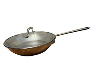 Emeril Stainless Steel 3 Qt 10 In Skillet Frying Pan Copper Core W Glass Lid