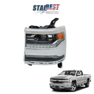 Faro delantero conductor/lado izquierdo LED cromado para Silverado 1500 2016-2018 - Imagen 1 de 13