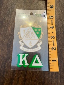 Kappa Delta Crest Letters Sticker Outside Window/Opaque Surface Apply - Picture 1 of 1