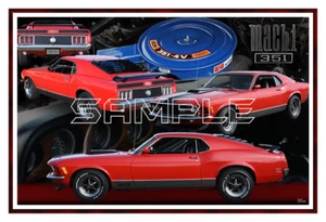 1970 Ford Mustang Mach 1 Poster Print - Bild 1 von 1