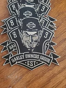 Toppa ricamata originale Harley Davidson 4 pollici ""83 HOG EVIL FACE"" MAIALE - Foto 1 di 2