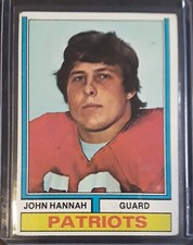 1974 Topps John Hannah Rookie #383 football card New England Patriots
