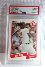 ELLIS BURKS PRINTED IN U.S.A. 1990 FLEER MLB BASEBALL CARD #269 PSA NM-MT 8