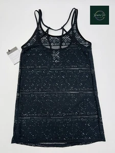 Girl's Kids Art Class Black Skinny Strap Cross Back Shirt- Size S (6/6X) - Picture 1 of 2