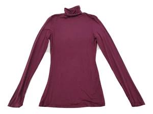 Womens Size M Purple Stretchy Knit Long Sleeve Turtle Neck Sweater Shirt NEW NWT - Picture 1 of 9