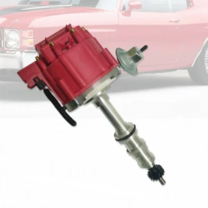 HEI Distributor Red Cap 65K Volt Coil Fits BBF Ford FE V8 352 360 390 427 428 - Picture 1 of 5