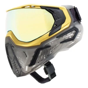 HK Army SLR Paintball Goggle System Mask - Alloy - Smoke Gold w/ Gold Lens - Picture 1 of 4