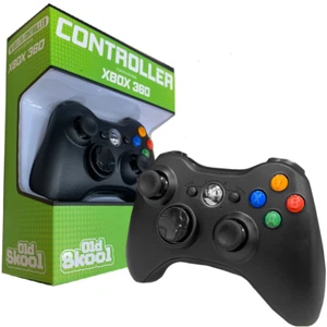 Old Skool Wireless XBOX 360 Dual Analog Rumble Controller - Black - Picture 1 of 3