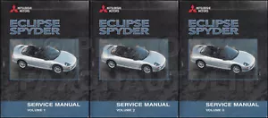 Manuale Di Servizio 3 Volumi Set OEM Per Mitsubishi Eclipse Spyder 2001 - Foto 1 di 4