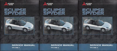 Mitsubishi Eclipse Spyder 2001 solo manual de tienda conjunto de 3 volúmenes libros de servicio OEM Foto 1 de 4