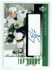 02-03 UD Upper Deck Rookie Updates Top Draws  Steve Ott  Auto