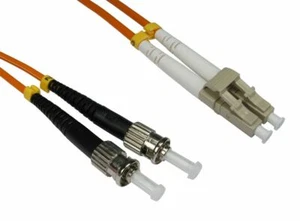 GC803 - 1 Metre LC-ST 50/125 MMD OM2 Fibre Optic Patch LEAD Cable - ORANGE - Bild 1 von 2