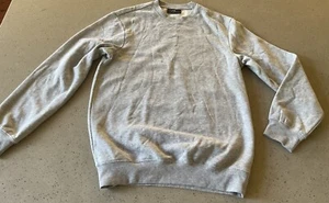 Mens H&M Relaxed Fit Crewneck Sweatshirt Fleece Sweat Pullover Grey Size S Small - Picture 1 of 8