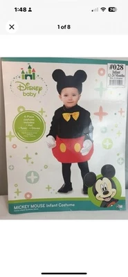 Disney Baby Mickey Mouse Costume Infant 12-24 month Halloween Unisex - Image 1 of 4