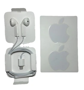 AUTHENTIC ORIGINAL APPLE WIRED EARBUDS LIGHTNING PLUG IPHONE REPLACEMENT PAIR - Photo 1 sur 4