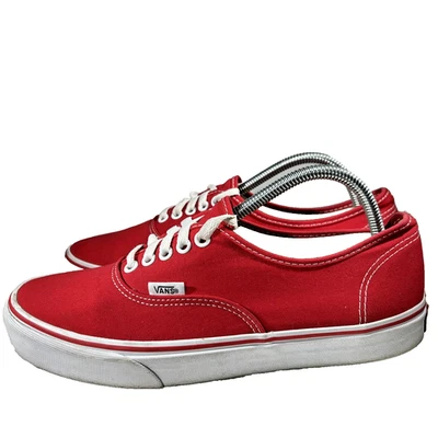 Vans Mujer Talla 11 ROJO Lona Zapatos Informales Tenis Patín NAVIDAD Caminar USO LIGERO Foto 1 de 4