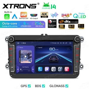 8" Android 14 8+256G GPS HDMI Car Stereo Radio HiFi DTS For VW Golf Jetta Passat - Picture 1 of 19