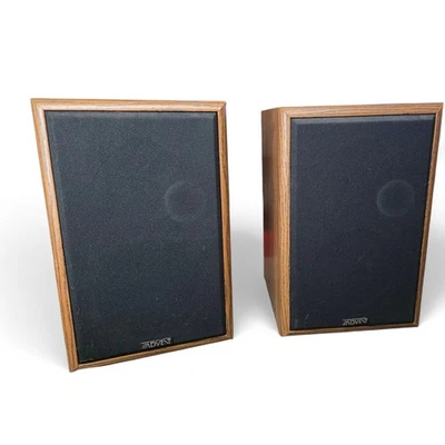 Vintage Advent Bookshelf Speakers Model 1002 – Classic Walnut Cabinets – Tested  - Image 1 of 4