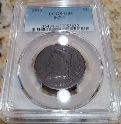 1810 Large Date, S-285 Classic Cent, PCGS G04 - Image 1 of 4