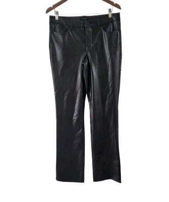 NYDJ Sculpther Brown Vegan Faux Leather Pants Womens Size 8 - Image 1 of 4