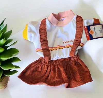 Top Paw Pet Dress XS Wanderer Briwn & White - Image 1 of 4