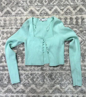 Chaqueta corta tejida ZARA 2298/017 pequeña Foto 1 de 4