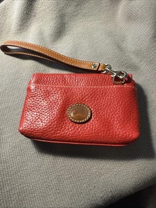 Cartera monedero Dooney & Bourke vintage para todo tipo de clima roja y marrón - Imagen 1 de 6