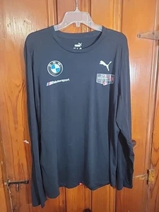 Puma BMW M Motorsport Long Sleeve T-Shirt Blue Large Slim Fit - Picture 1 of 10