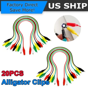 20PCS and 5Colors Alligator Clips Test Lead Set w/Alligator Clips for Multimeter - Picture 1 of 9
