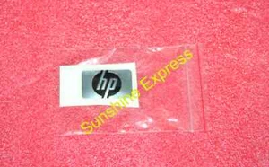 Lot of 100 pcs New OEM HP LOGO Metal Sticker - Black - Size: 28x17mm - Picture 1 of 1
