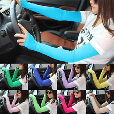 Women Arm Sleeves Cover Anti UV Sun Protection Driving Gloves Outdoor Summer ~