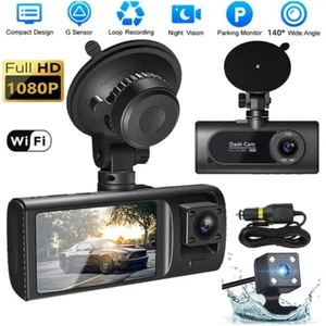 Auto Dual Objektiv Dashcam HD1080P Front/Rear/Innen Videorecorder Kamera G-Sensor - Bild 1 von 22