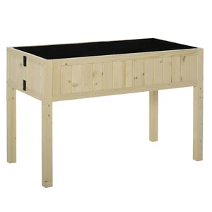 Raised Planter Box with Legs Elevated Wood Garden Bed Kit for Herbs Vegetables - Picture 1 of 9