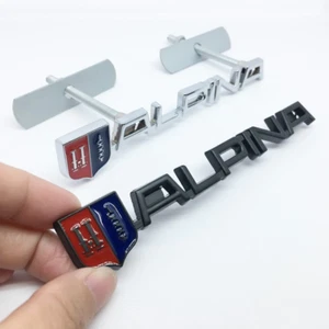 BRAND NEW 1X black/silver ALPINA grill badge OR TRUNK BADGE Emblem - Picture 1 of 14