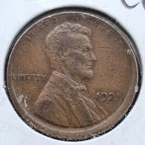 1921 Wheat Penny 1c Cent MINT ERROR - OFF CENTER Misaligned Dies rare #7799 - Picture 1 of 2