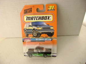 1997 MATCHBOX SUPERFAST #31 57 CHEVY BEL AIR NEW ON CARD - Picture 1 of 3