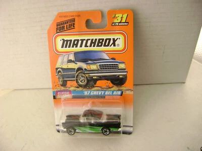 1997 MATCHBOX SUPERFAST #31 57 CHEVY BEL AIR NEW ON CARD - Image 1 of 3