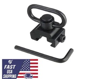 QD Sling Swivel Mount Quick Release Detach Push Button Attachment Fit 20mm Rail - Picture 1 of 3