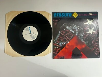Vinyl, Record, 12 inch single, 12" Erasure, Chains Of Love, 1988, UK Import - Image 1 of 4