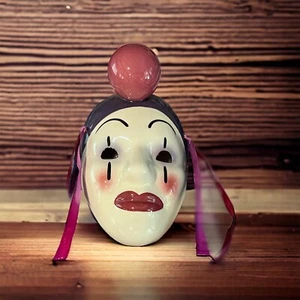 Vintage Zigeuner Wahrsager Keramik Karneval/Karneval Maske Deko 1980-90er - Bild 1 von 2