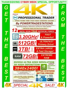 DELL Trading Computer 6M 12Core MaxTurbo3.20GHz 72GBRAM 512GBSSD 3TBHDD! DESKTOP