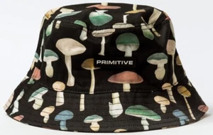 Primitive Skateboarding Men's Ashbury Mushrooms Print Bucket Hat Cap - Picture 1 of 2