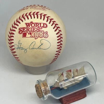 Gary Carter signed Rawlings 1986 World Series Logo Baseball JSA COA Mets A3515 - Image 1 of 4