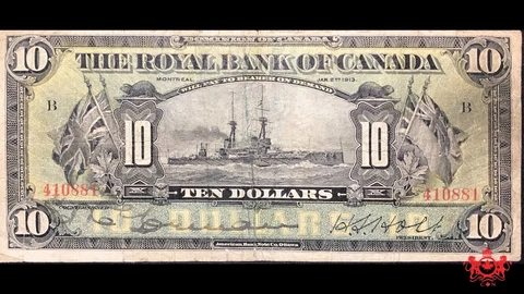 1913 The Royal Bank Of Canada 10$ Ms. Signature 410881 - Fine - 630-12-06 Cover