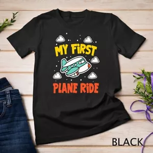 Camiseta unisex My First Plane Ride Airplane Vacation Novedad - Imagen 1 de 15