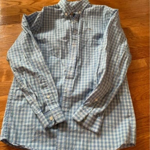 Camisa Vineyard Vines The Whale 100 % algodón azul gingham talla grande - Imagen 1 de 5