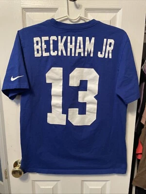 Odell Beckham Jr. Camiseta de fútbol de los New York Giants Nike para hombre camiseta azul talla mediana Foto 1 de 2
