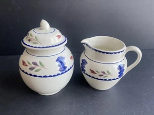 Lancaster by Adams Creamer and Sugar Bowl with Lid Made in England - Bild 1 von 7