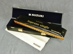 SUZUKI SS-37 Soprano Single Harmonica 37 Holes Maple body Key of C New - Picture 1 of 3